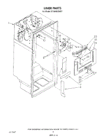 03 - Liner parts for Whirlpool Refrigerator ET18HKXSW07 from AppliancePartsPros.com