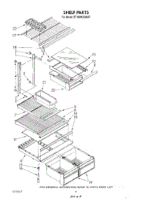 05 - Shelf parts for Whirlpool Refrigerator ET18HKXSW07 from AppliancePartsPros.com