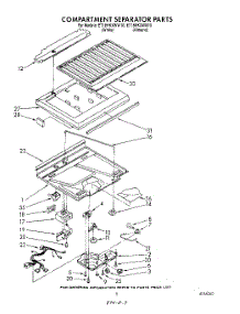 04 - Compartment Separator parts for Whirlpool Refrigerator ET18HKXWW10 from AppliancePartsPros.com