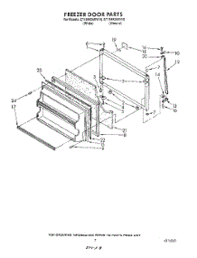 06 - Freezer Door parts for Whirlpool Refrigerator ET18HKXWW10 from AppliancePartsPros.com