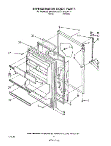 08 - Refrigerator Door , Lit / Optional parts for Whirlpool Refrigerator ET18HKXWW10 from AppliancePartsPros.com