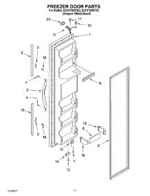 07 - Freezer Door parts for Whirlpool Refrigerator ED2NTQXKT03 from AppliancePartsPros.com