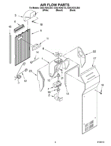 05 - Air Flow parts for Whirlpool Refrigerator GD2LHGXLQ03 from AppliancePartsPros.com