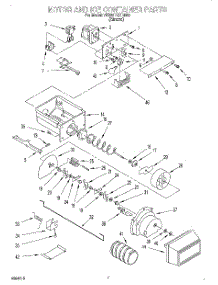 06 - Motor And Ice Container parts for Whirlpool Refrigerator 7ED22PQXDN00 from AppliancePartsPros.com