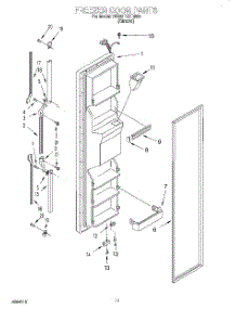 08 - Freezer Door parts for Whirlpool Refrigerator 7ED22PQXDN00 from AppliancePartsPros.com
