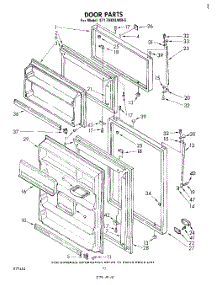 06 - Door , Miscellaneous parts for Whirlpool Refrigerator ET17AKXLWR0 from AppliancePartsPros.com