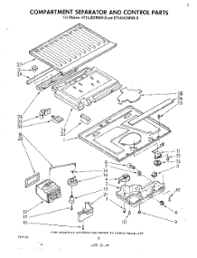 05 - Compartment Separator And Control parts for Whirlpool Refrigerator ET17JKXMWR0 from AppliancePartsPros.com