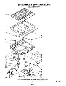 04 - Compartment Separator parts for Whirlpool Refrigerator ET18HMXSW01 from AppliancePartsPros.com