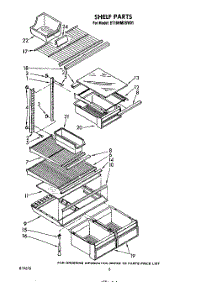 05 - Shelf parts for Whirlpool Refrigerator ET18HMXSW01 from AppliancePartsPros.com