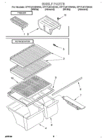 05 - Shelf, Lit / Optional parts for Whirlpool Refrigerator ET17JKXBW00 from AppliancePartsPros.com