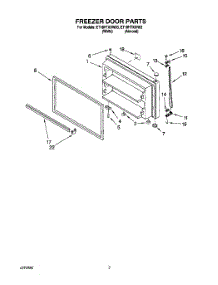 02 - Freezer Door parts for Whirlpool Refrigerator ET18HTXDW03 from AppliancePartsPros.com