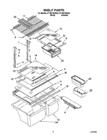 03 - Shelf parts for Whirlpool Refrigerator ET18HTXDW03 from AppliancePartsPros.com