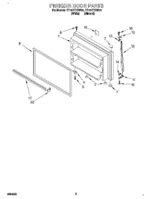 02 - Freezer Door parts for Whirlpool Refrigerator ET18HTXDW05 from AppliancePartsPros.com