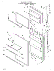 02 - Door parts for Whirlpool Refrigerator ET18JKXDN04 from AppliancePartsPros.com