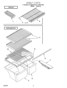 05 - Shelf, Lit / Optional parts for Whirlpool Refrigerator ET18JKXDN04 from AppliancePartsPros.com