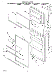 02 - Door parts for Whirlpool Refrigerator ET17JKYBW00 from AppliancePartsPros.com