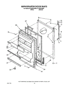 08 - Refrigerator Door, Lit / Optional parts for Whirlpool Refrigerator ET18GKXXW00 from AppliancePartsPros.com
