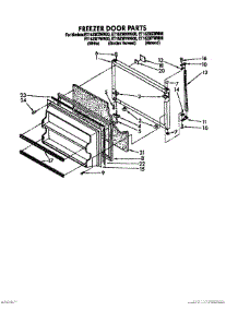 06 - Freezer Door parts for Whirlpool Refrigerator ET16ZMYWW00 from AppliancePartsPros.com