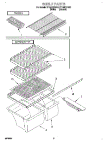 05 - Shelf, Lit / Optional parts for Whirlpool Refrigerator ET18JKXDW01 from AppliancePartsPros.com