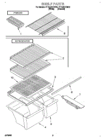 05 - Shelf, Lit / Optional parts for Whirlpool Refrigerator ET18JKXDW00 from AppliancePartsPros.com