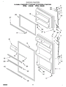 02 - Door parts for Whirlpool Refrigerator ET16JKYDN01 from AppliancePartsPros.com
