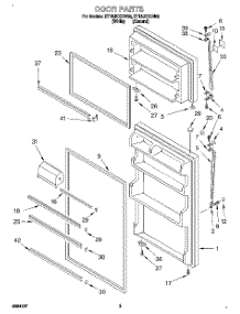 02 - Door parts for Whirlpool Refrigerator ET18JKXDN05 from AppliancePartsPros.com