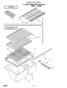 05 - Shelf, Lit / Optional parts for Whirlpool Refrigerator ET18JKXDN05 from AppliancePartsPros.com