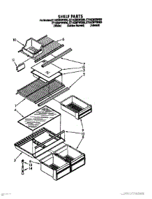 05 - Shelf parts for Whirlpool Refrigerator ET16ZMXWW00 from AppliancePartsPros.com