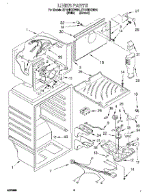 03 - Liner parts for Whirlpool Refrigerator ET18HNXDW03 from AppliancePartsPros.com