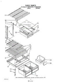 05 - Shelf parts for Whirlpool Refrigerator ET18HMXWN00 from AppliancePartsPros.com