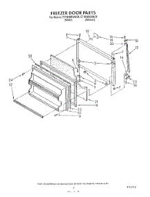06 - Freezer Door parts for Whirlpool Refrigerator ET18HMXWN00 from AppliancePartsPros.com