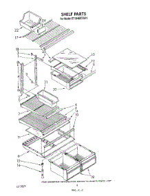05 - Shelf parts for Whirlpool Refrigerator ET18HMXTW01 from AppliancePartsPros.com
