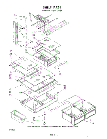 05 - Shelf parts for Whirlpool Refrigerator ET18GKXSW04 from AppliancePartsPros.com