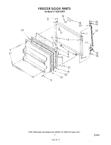 06 - Freezer Door parts for Whirlpool Refrigerator ET18GKXSW04 from AppliancePartsPros.com
