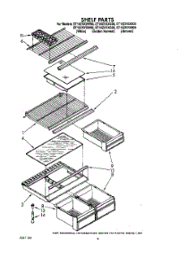 05 - Shelf parts for Whirlpool Refrigerator ET16ZKYXG00 from AppliancePartsPros.com