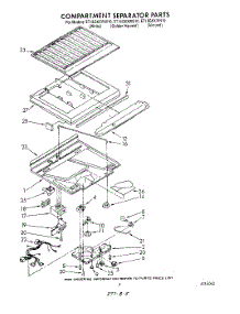 04 - Compartment Separator parts for Whirlpool Refrigerator ET18GKXWW10 from AppliancePartsPros.com