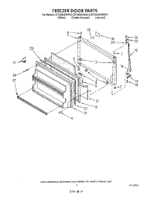 06 - Freezer Door parts for Whirlpool Refrigerator ET18GKXWN10 from AppliancePartsPros.com