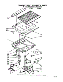 04 - Compartment Separator parts for Whirlpool Refrigerator ET18HMXXW00 from AppliancePartsPros.com