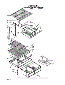 05 - Shelf parts for Whirlpool Refrigerator ET18HMXXW00 from AppliancePartsPros.com