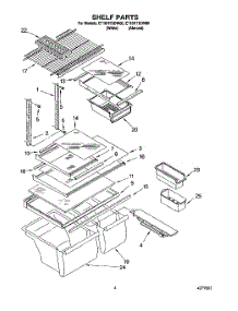 03 - Shelf parts for Whirlpool Refrigerator ET18HTXDN00 from AppliancePartsPros.com