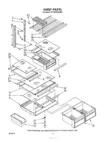 05 - Shelf parts for Whirlpool Refrigerator ET18GKXSW03 from AppliancePartsPros.com