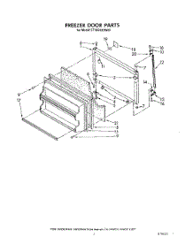 06 - Freezer Door parts for Whirlpool Refrigerator ET18GKXSW03 from AppliancePartsPros.com
