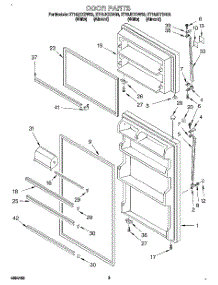 02 - Door parts for Whirlpool Refrigerator ET16JKYDW02 from AppliancePartsPros.com