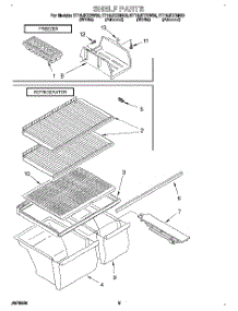 05 - Shelf, Lit / Optional parts for Whirlpool Refrigerator ET16JKYBW00 from AppliancePartsPros.com