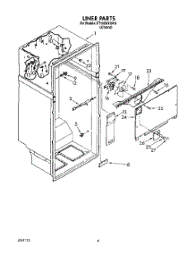 02 - Liner parts for Whirlpool Refrigerator ET18DKXXN10 from AppliancePartsPros.com