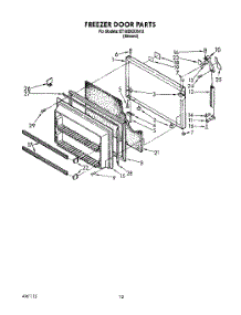 07 - Freezer Door parts for Whirlpool Refrigerator ET18DKXXN10 from AppliancePartsPros.com