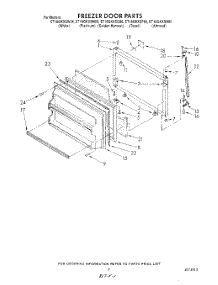 06 - Freezer Door parts for Whirlpool Refrigerator ET18GKXSW06 from AppliancePartsPros.com