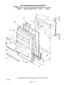 08 - Refrigerator Door , Lit / Optional parts for Whirlpool Refrigerator ET18GKXSW06 from AppliancePartsPros.com