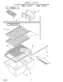 05 - Shelf, Lit / Optional parts for Whirlpool Refrigerator ET16JKYDN03 from AppliancePartsPros.com