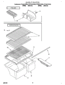 05 - Shelf, Lit / Optional parts for Whirlpool Refrigerator ET16JKYDW02 from AppliancePartsPros.com